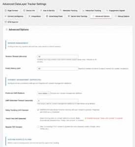 wordpress analytics tracking settings